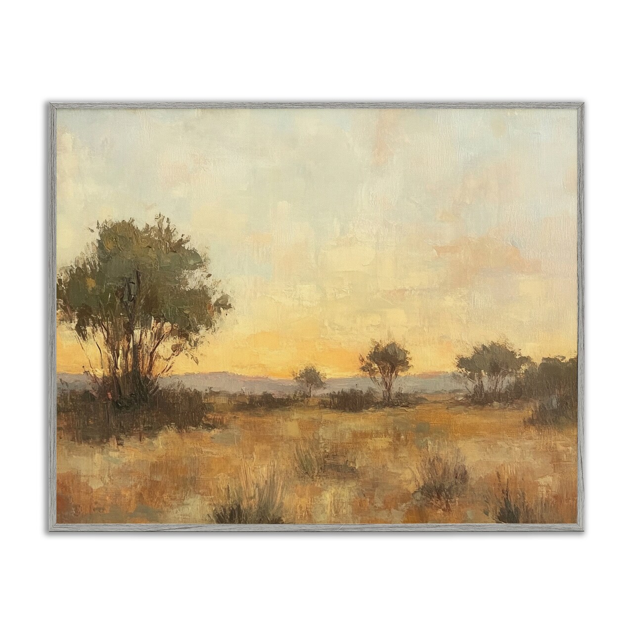Stupell Industries Honey Hued Horizon Framed Giclee Design by Petal Prints Design